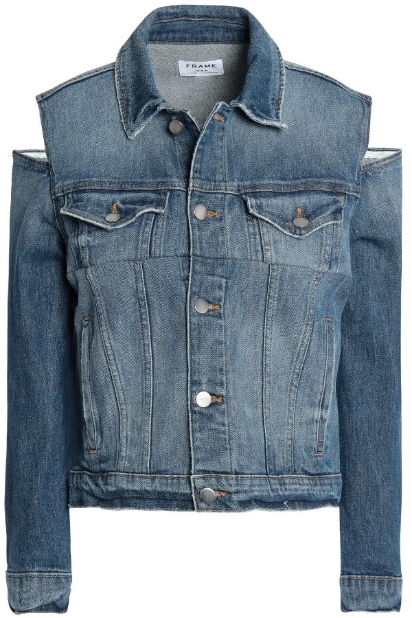 Cutout denim jacket