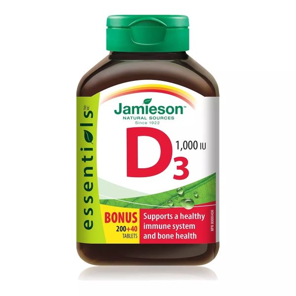 Jamieson 维生素D3补充剂 240粒