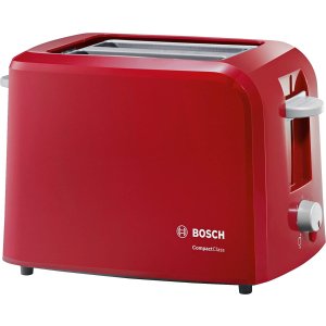 Bosch 大红色烤面包机7折 切片吐司、小圆餐包都可以烤