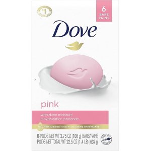 Dove 温和保湿香皂x6个 平均每个仅$1 家居必备 玫瑰清香