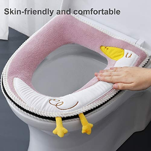 LxwSin 毛绒保暖马桶垫 柔软舒适 可爱小鸭鸭造型
