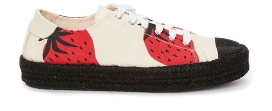 草莓印花渔夫鞋