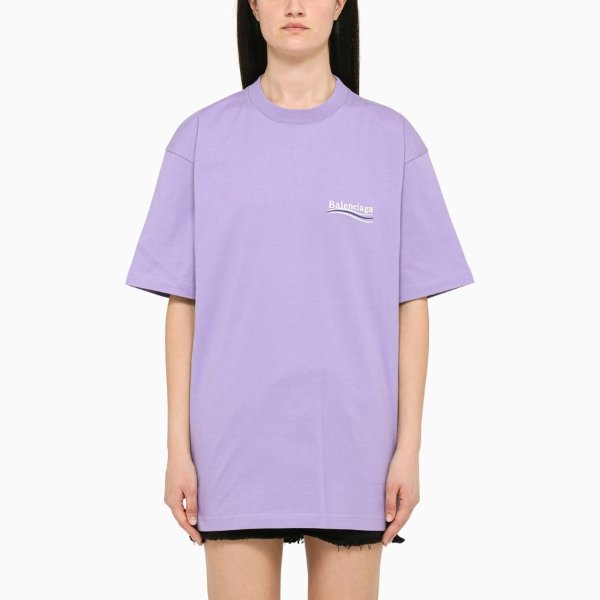 Lilac cotton Political T恤