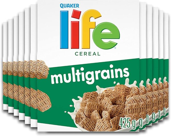 Quaker Life 桂格Multigrains杂粮早餐营养即食燕麦片 12盒装