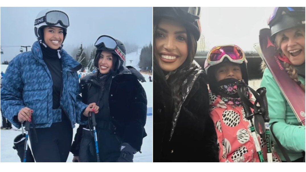 科比妻子凡妮莎带女儿们来惠斯勒滑雪，有人偶遇吗？