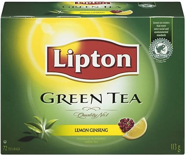 Lipton 柠檬人参绿茶 72包