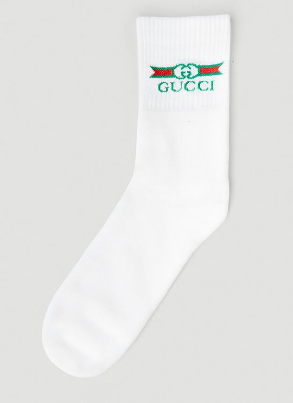 GG 徽标袜子（白）