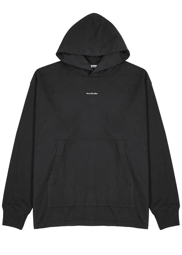 Franklin black hooded cotton sweatshirt