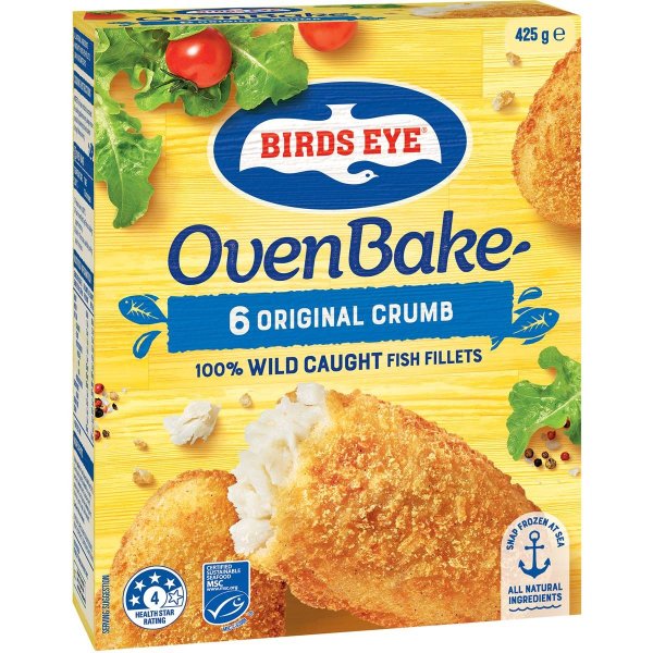 Birds Eye Oven Bake Crumbed 炸鱼 425G