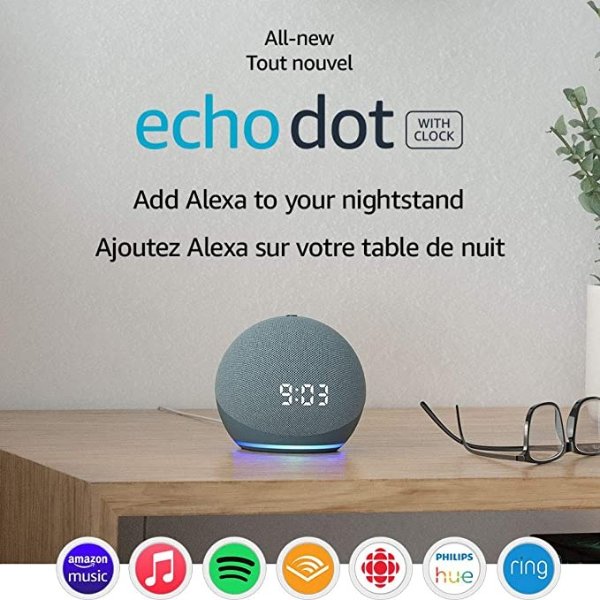 Echo Dot 蓝色时钟版