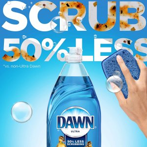 Dawn Ultra 洗碗液 补充装 2.66升 轻松去除油污、不含磷酸盐