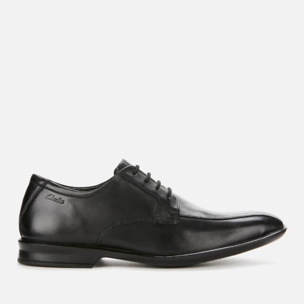 Men's Bensley Run Leather Derby Shoes - Black