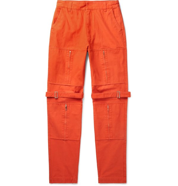 橘色休闲裤