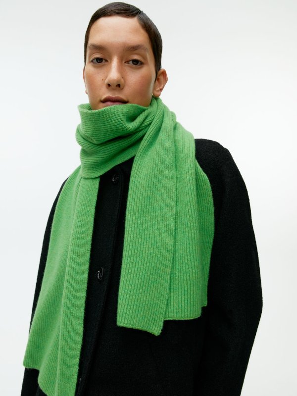 绿色羊绒围巾