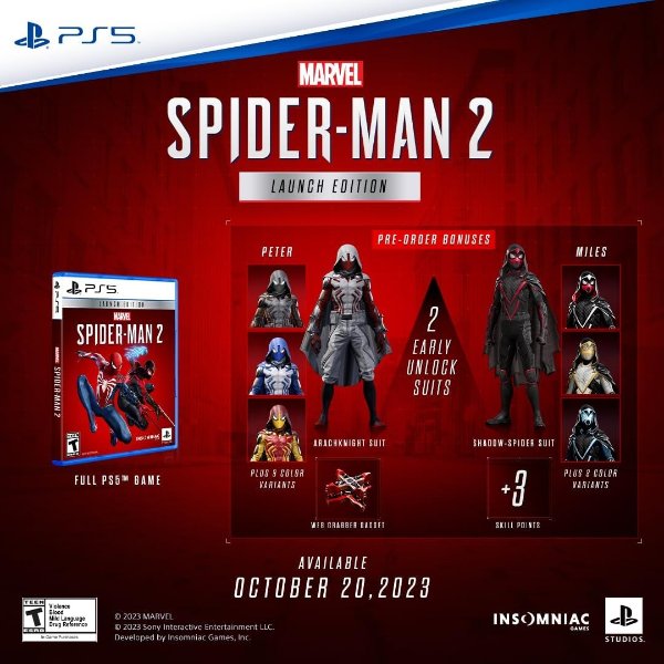 Marvel's Spider-Man 2 – PS5 Launch Edition 漫威蜘蛛侠2 PS5首发实体 