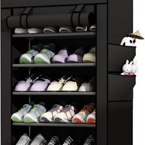 UDEAR 9 层鞋架(黑色) 自带防尘、轻松安装! 超便捷