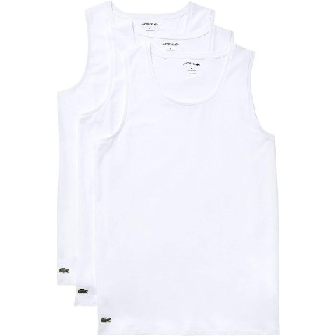 Amazon Lacoste Men S Essentials Pack Cotton Slim Fit Tanks