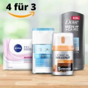 Amazon 本周美妆买4付3 收彩妆、男女护肤、身体护理