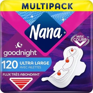 Nana6.5折，平均0.14/片夜用卫生巾 120片