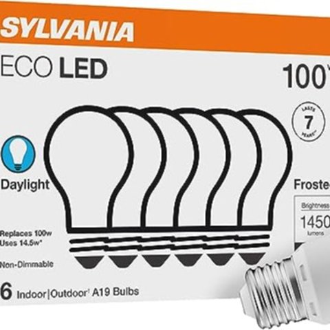 $1.69/只! (A19的哦)囤货啦~ Sylvania LED 环保包装♻️100W 灯泡 !6件装更耐用