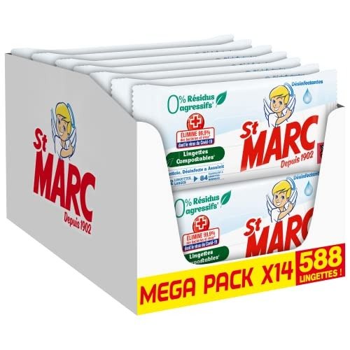 St Marc 抗菌湿纸巾14包 (Total 588 lingettes)