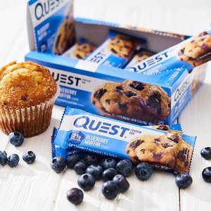 史低价：Quest Nutrition 白巧克力蓝莓马芬蛋白棒 代餐棒 12个