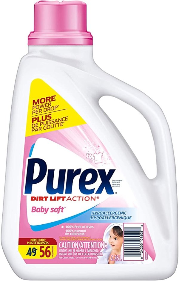 Purex 婴幼儿专用洗衣液, 2.26L
