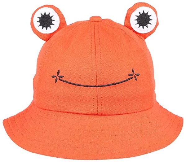 橙色青蛙渔夫帽 
