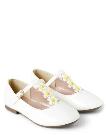 女童白色小皮鞋