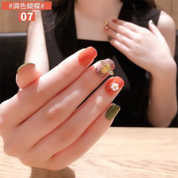 Nail Nina 穿戴美甲 假指甲片 24片装 穿戴款 调色蝴蝶