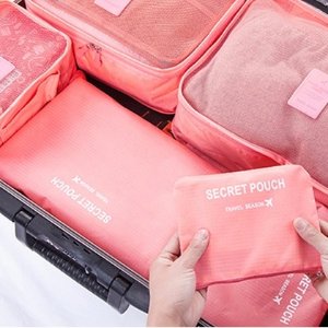 庆国庆：Groupon 精选行李箱整理袋6件套 多色可选