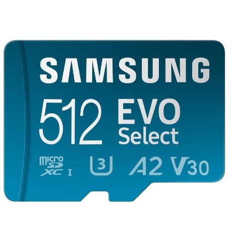 512GB $49.99(原$64.99)SAMSUNG EVO Select 130MB/s U3 A2 microSDXC 存储卡