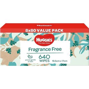 Huggies无香婴儿湿巾 8 x 80pack