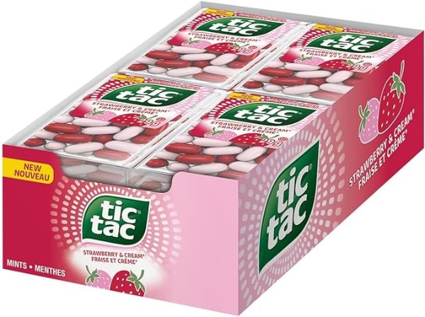 TIC TAC 薄荷嘀嗒糖 草莓奶油味