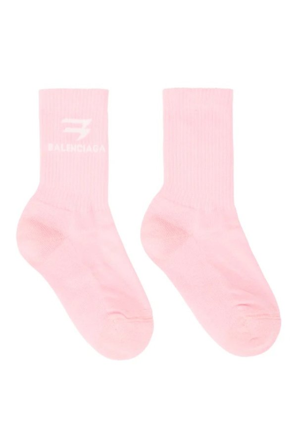 粉色运动型 B 网球袜