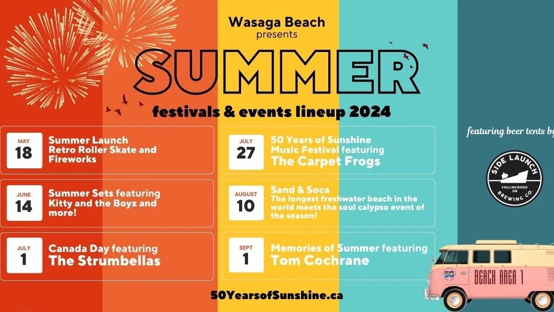 2024瓦萨加海滩夏季游玩攻略 - Wasaga Beach音乐会、烟花时间表等！