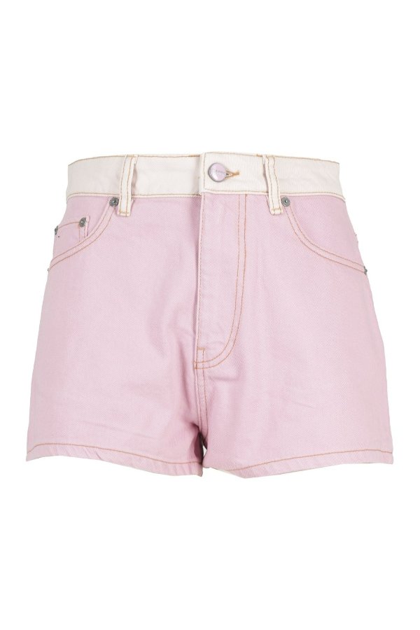 粉色丹宁牛仔短裤