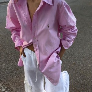 Polo Ralph Lauren粉红色超适合夏天！小马标衬衫