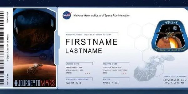 NASA 登火星的飞船票