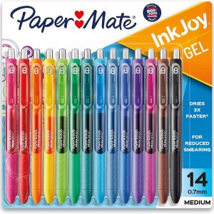 黑五史低：Paper Mate InkJoy 300RT 可伸缩 彩色圆珠笔 14支装 0.7 mm