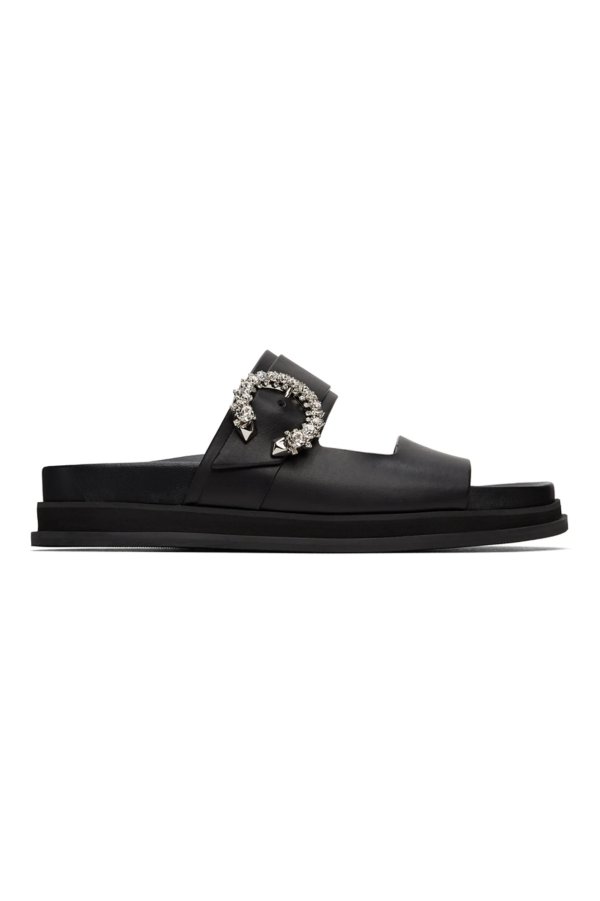 Black Marga Slide Sandals