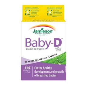 Jamieson 维生素D3宝宝补钙滴剂 400IU 360滴