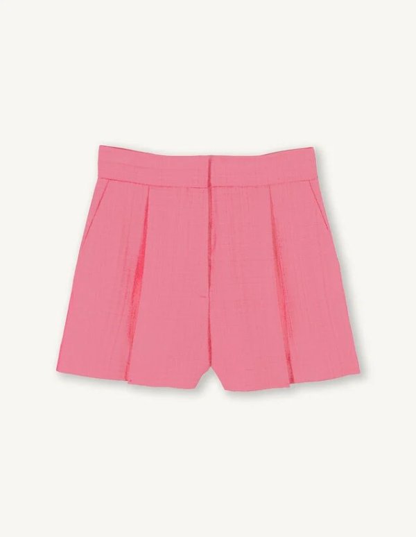 粉色高腰短裤