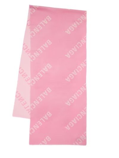 粉色logo围巾