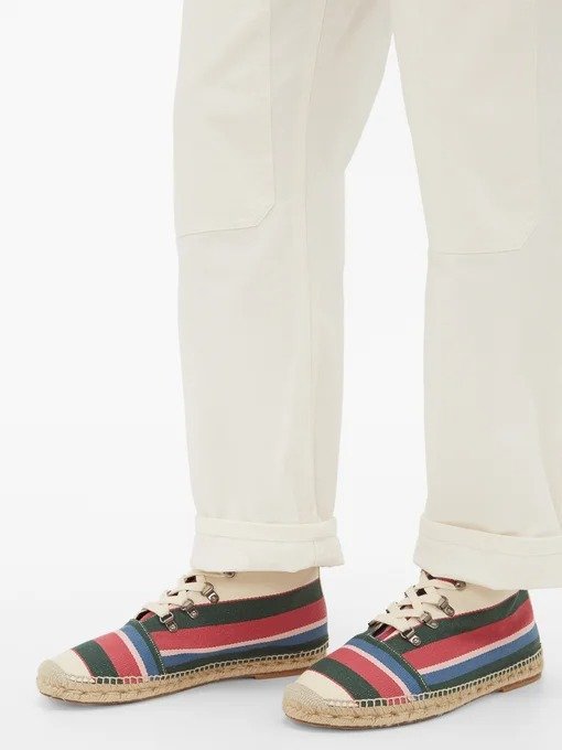 Striped cotton 休闲鞋