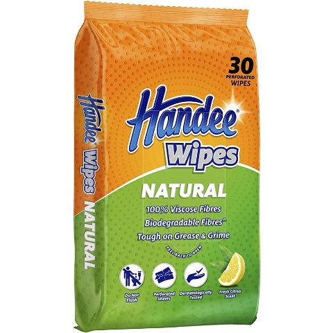 Handee 天然多功能湿巾 -30 Wipes Pack, 30 count
