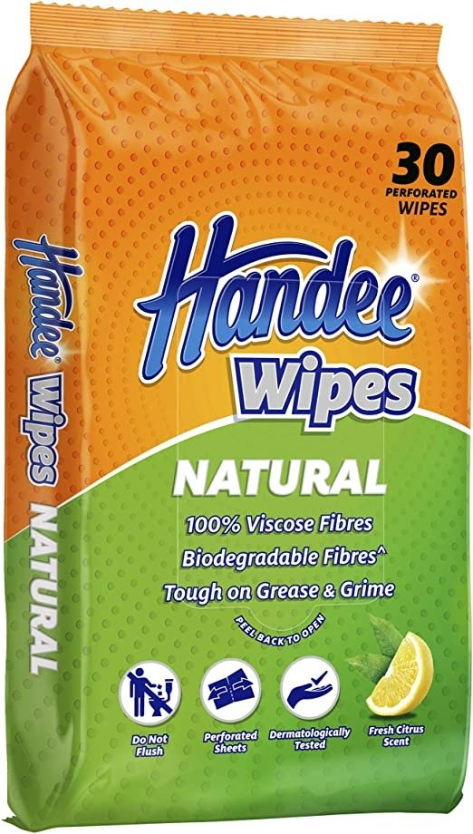 Handee 天然多功能湿巾 -30 Wipes Pack, 30 count
