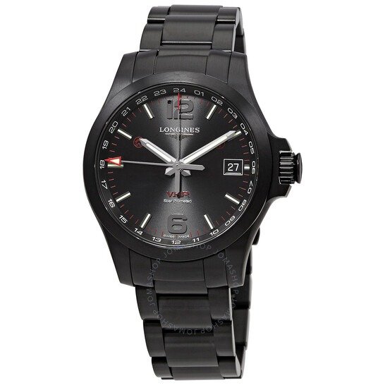 Conquest V.H.P. Quartz Black Dial Men's Watch L37182566 Conquest