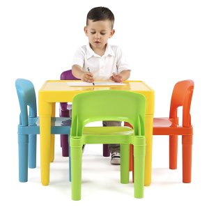 史低价：Tot Tutors  儿童彩色塑料桌椅5件套