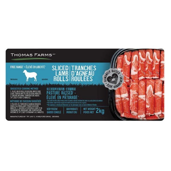 Thomas Farms 羊肉卷 2 kg
